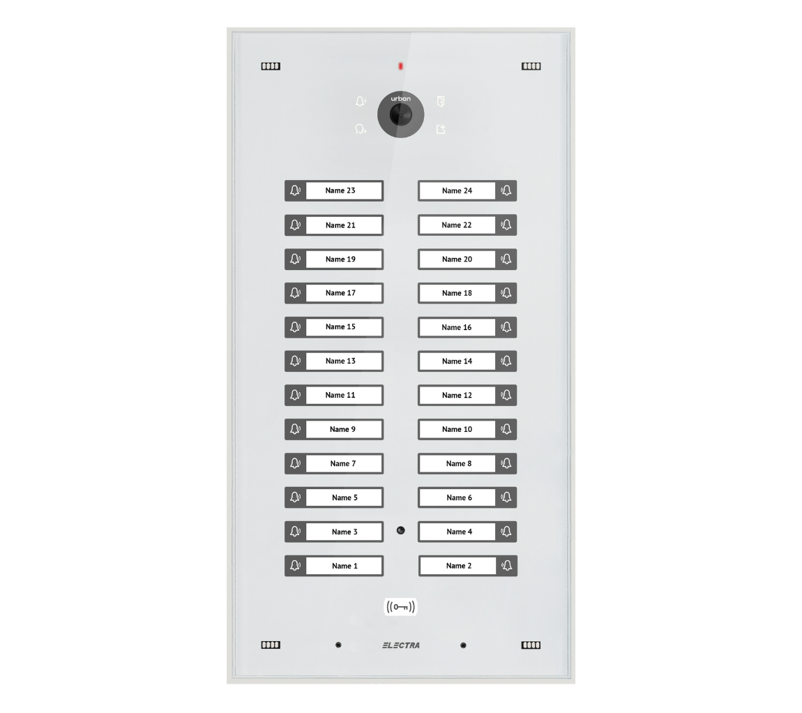 URBAN VIDEO AUßENEINHEIT – 24 FAMILIEN, AUFPUTZ/UNTERPUTZ, WEIß