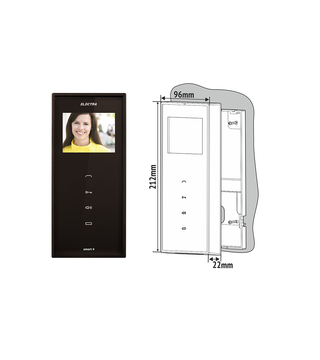 SMART+ 4.3” VIDEO INNENEINHEIT SCHWARZ