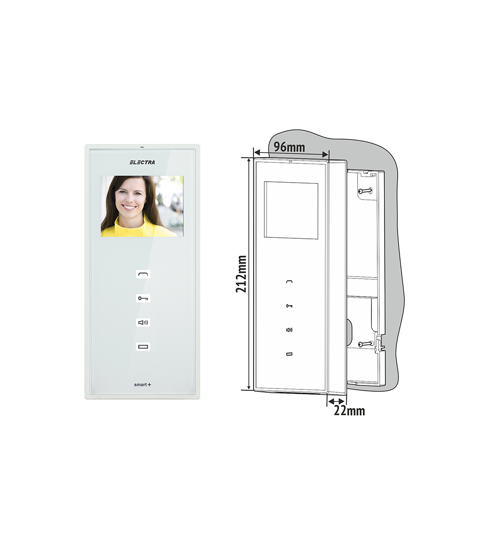 SMART+ 4.3” VIDEO INNENEINHEIT WEIß