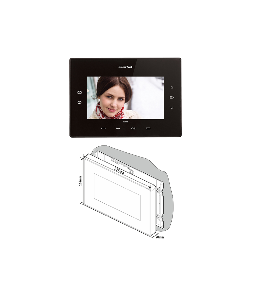 EXTRA 7” VIDEO INNENEINHEIT SCHWARZ