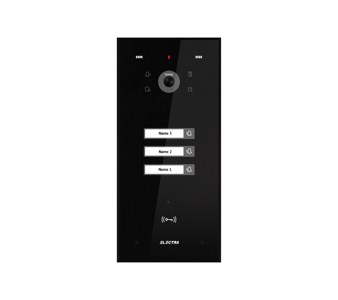 HOME VIDEO AUßENEINHEIT – 3 FAMILIEN,  UNTERPUTZ, SCHWARZ