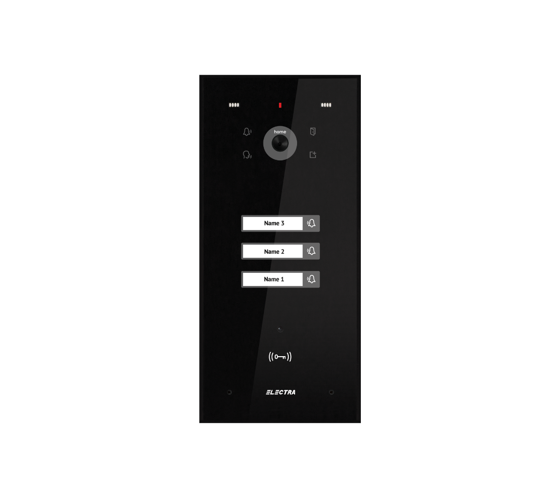 HOME VIDEO AUßENEINHEIT – 3 FAMILIEN, AUFPUTZ, SCHWARZ