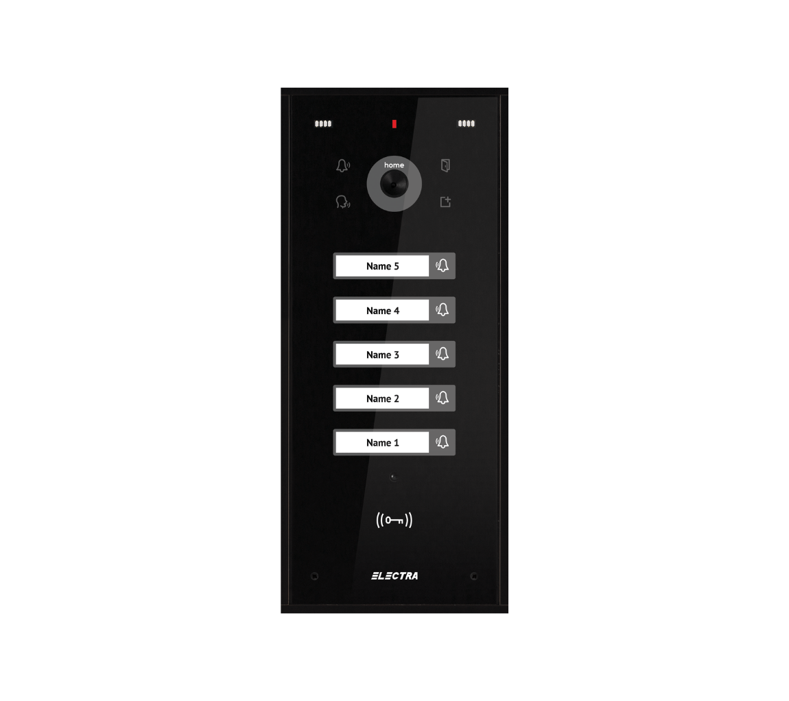 HOME VIDEO AUßENEINHEIT – 5 FAMILIEN, AUFPUTZ, SCHWARZ