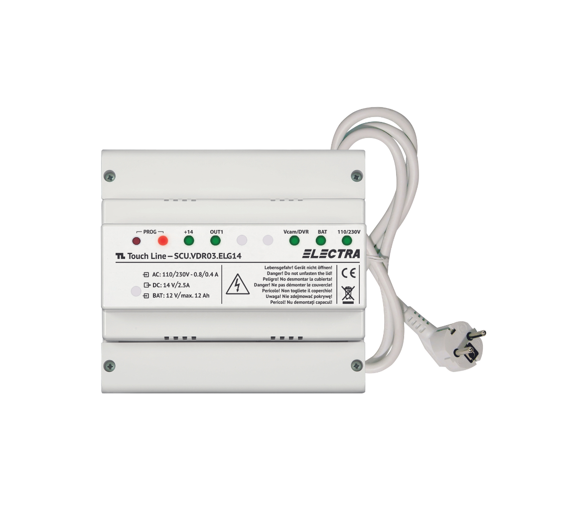 VIDEO STROMVERSORGUNGSEIHEIT – 1 AUSGANG,  HUTSCHIENENMONTAGE, DUNKELGRAU