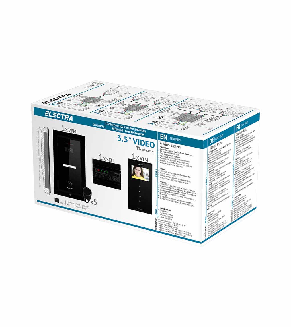 SMART+ 3.5” VIDEO KIT - 1 FAMILIE,  UNTERPUTZ AUßENEINHEIT, SCHWARZ