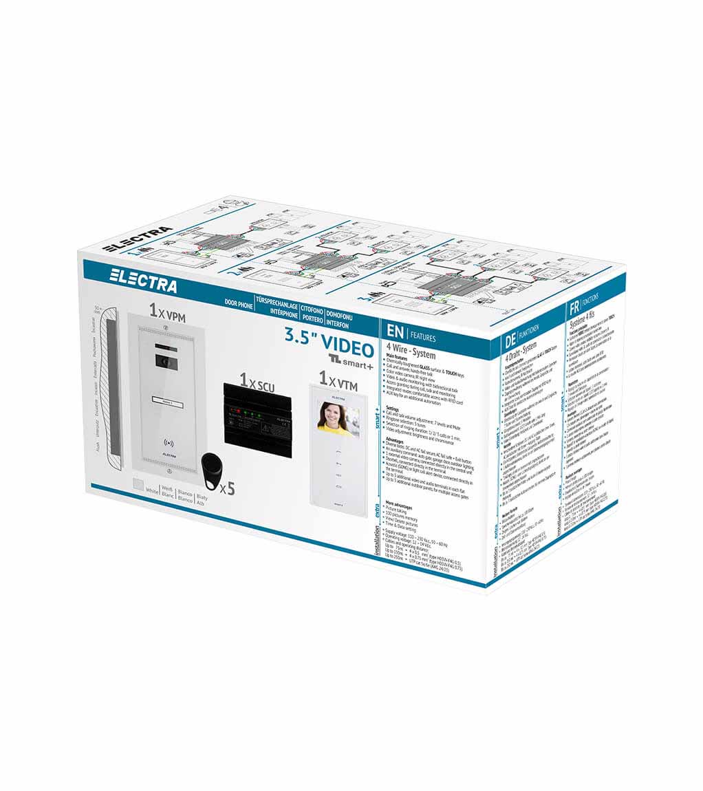 SMART+ 3.5” VIDEO KIT - 1 FAMILIE,  UNTERPUTZ AUßENEINHEIT, WEIß