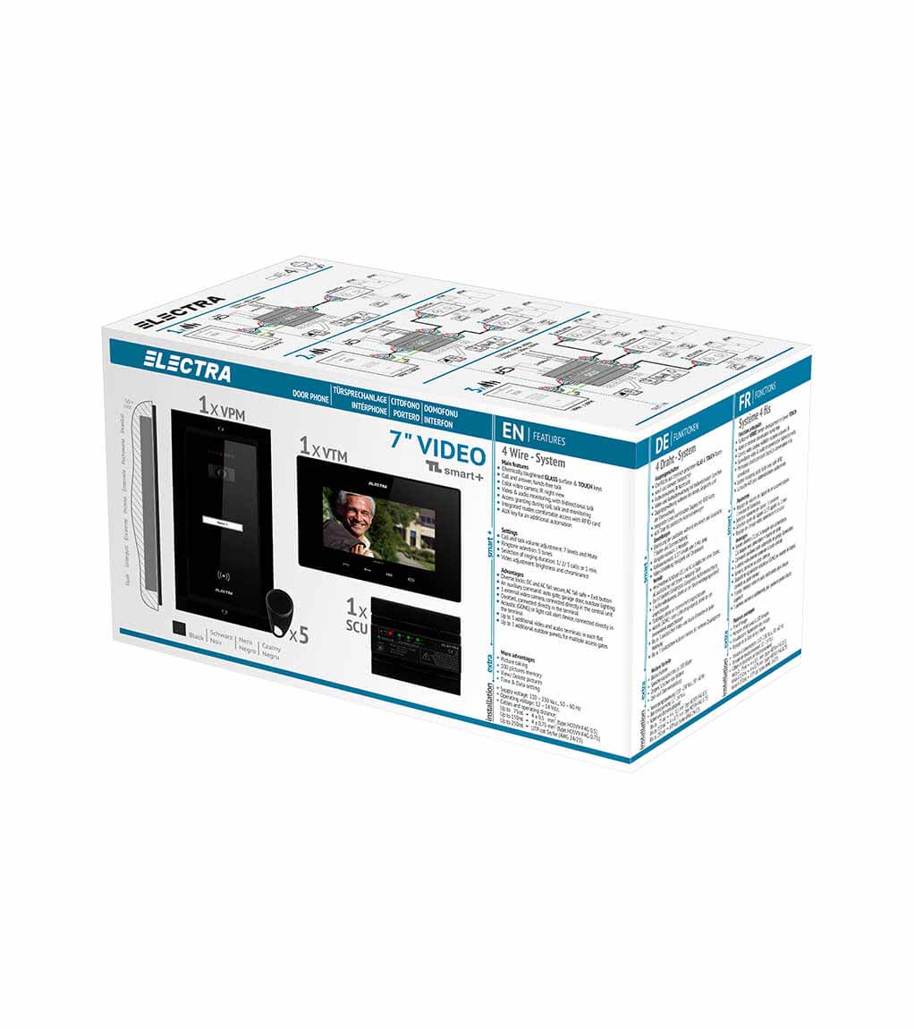 SMART+ 7” VIDEO KIT - 1 FAMILIE,  UNTERPUTZ AUßENEINHEIT, SCHWARZ