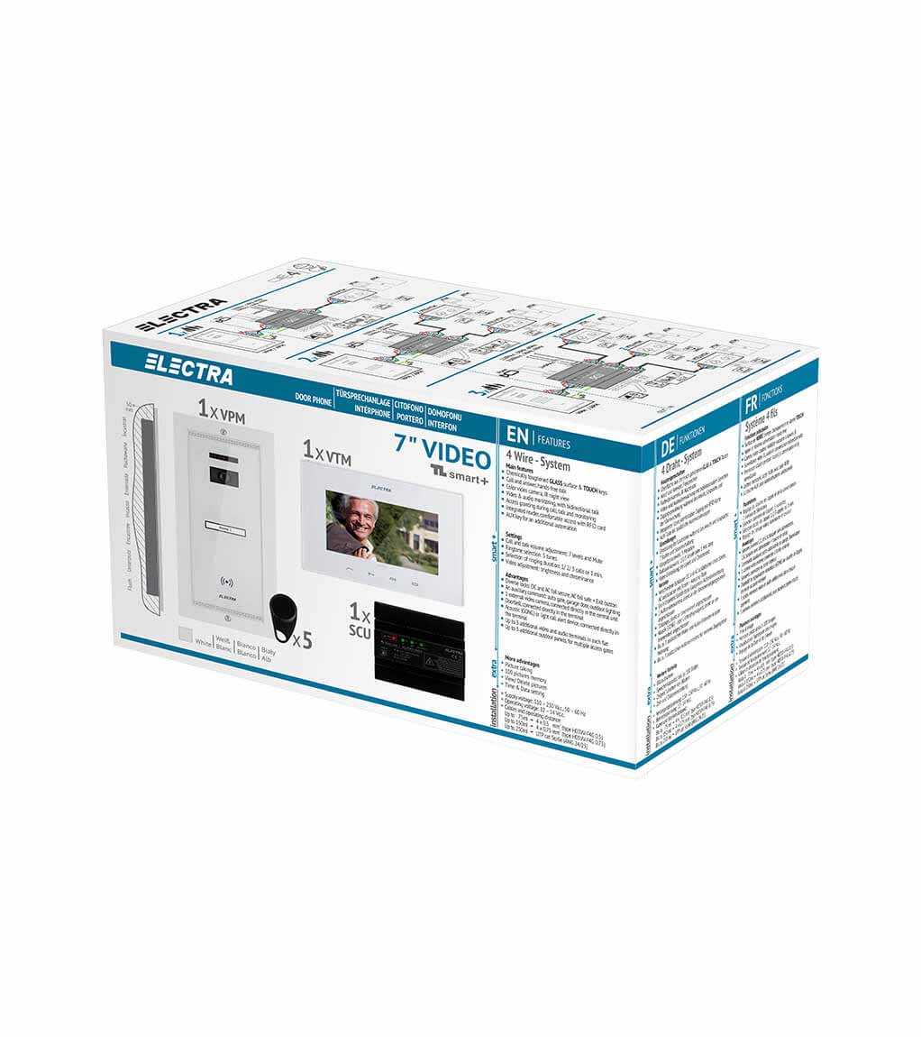 SMART+ 7” VIDEO KIT - 1 FAMILIE,  UNTERPUTZ AUßENEINHEIT, WEIß